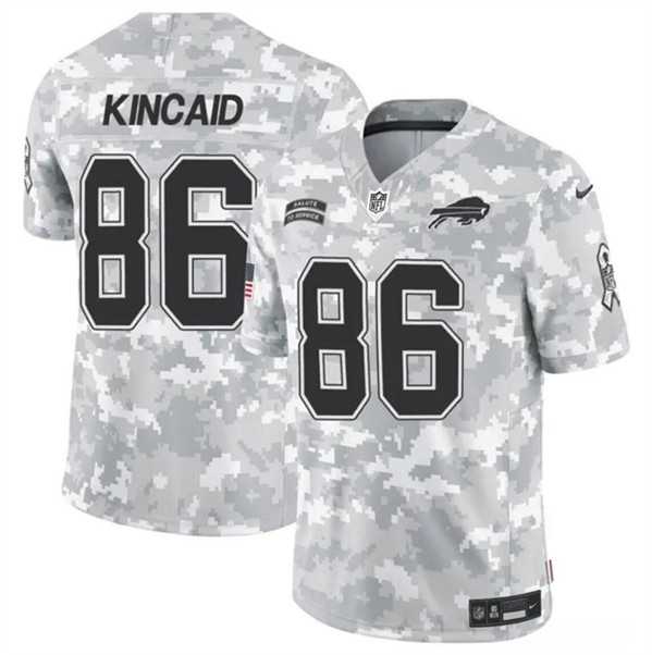 Mens Buffalo Bills #86 Dalton Kincaid 2024 F.U.S.E. Arctic Camo Salute to Service Limited Stitched Jersey Dzhi